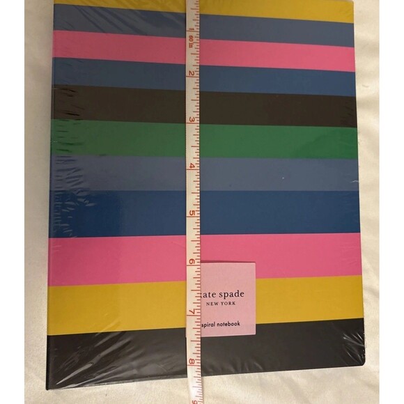 NWT-Kate Spade New York Enchanted Stripe Concealed Spiral Notebook - Picture 8 of 9